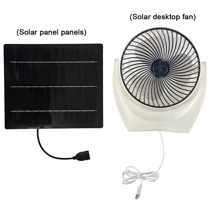 Solar Powered Camping Fan with USB - Portable Solar Fan for Outdoor Camping, Hiking, Fishing, Travel | Kalsten