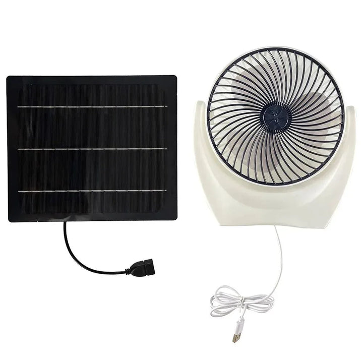 Solar Powered Camping Fan with USB - Portable Solar Fan for Outdoor Camping, Hiking, Fishing, Travel | Kalsten