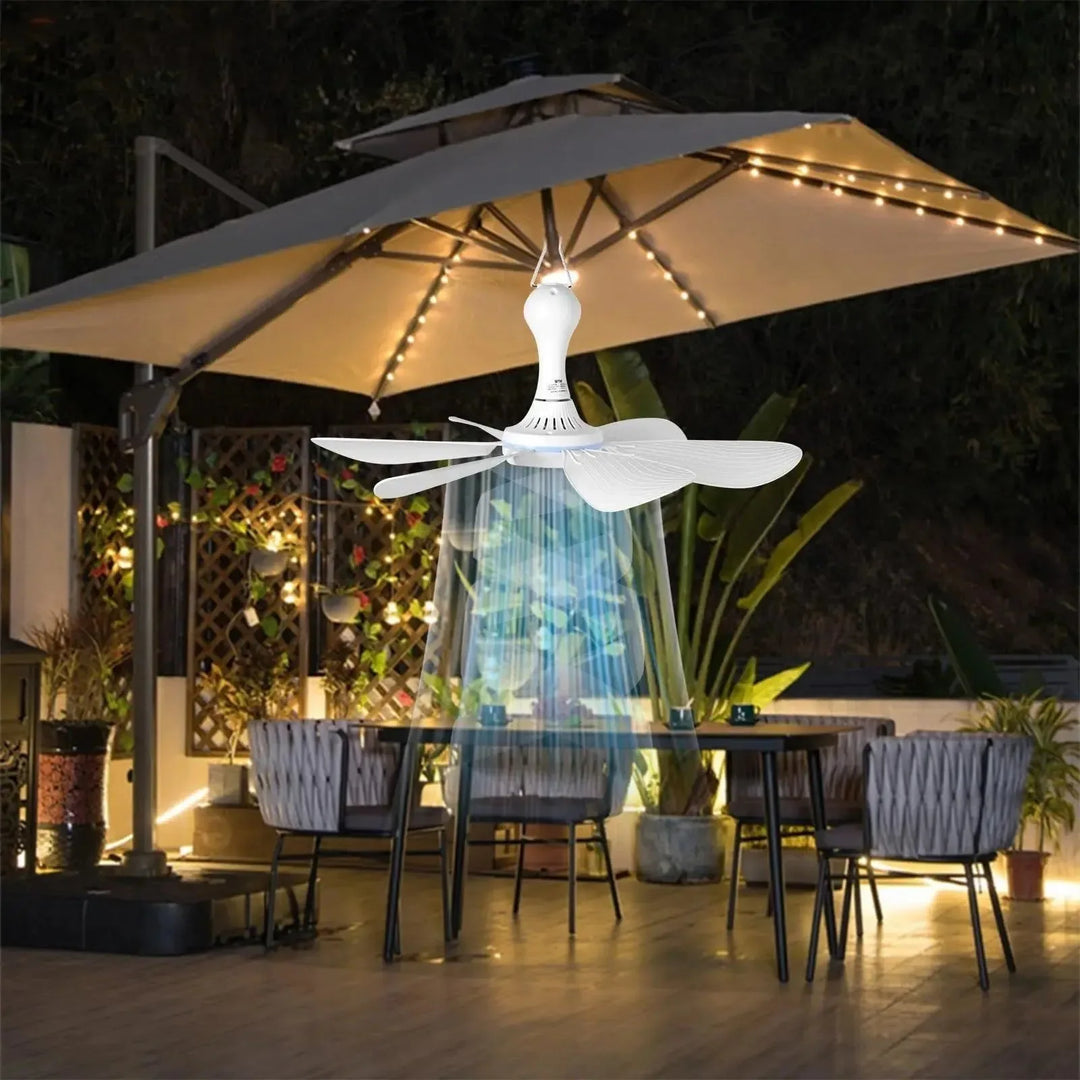 USB-Powered 6-Blade Ceiling Fan with Remote – Silent Hanging Fan for Camping & Bedrooms | Kalsten