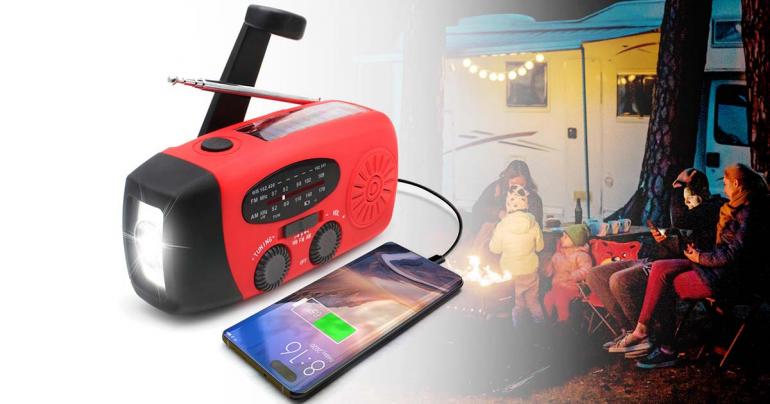 Skanto | All-in-One Emergency Radio with Solar Power and Power Bank – Be Prepared Anytime, Anywhere