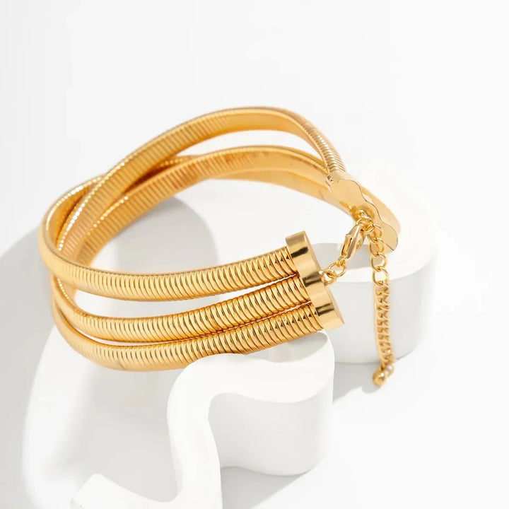 Kalsten | Triple Layer Stacked Chunky Choker Necklace
