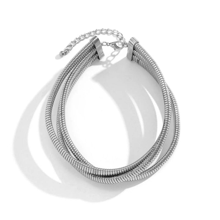 Kalsten | Triple Layer Stacked Chunky Choker Necklace
