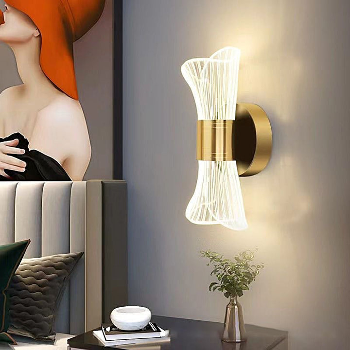 LED Wall Sconce Trumpet Shape Up Down Acrylic Metal 10W 22cm / 9in 3-Color Dimmable | Kalsten