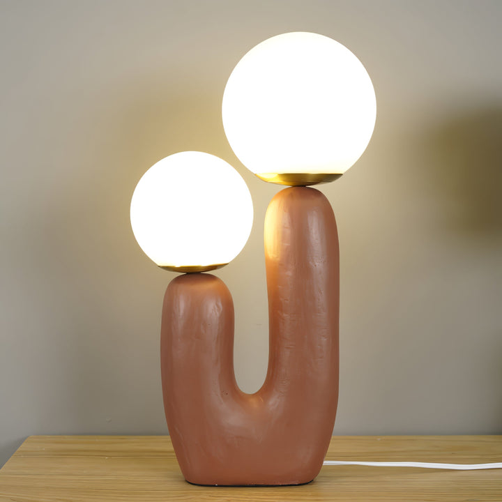 Contemporary Style Table Lamp with Natural Accent | Kalsten