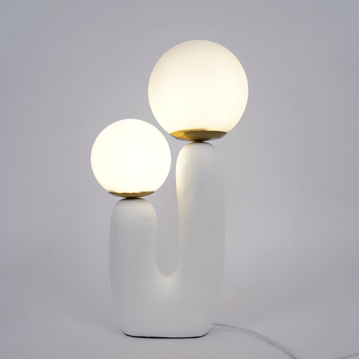 Contemporary Style Table Lamp with Natural Accent | Kalsten