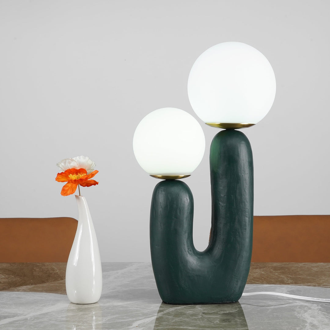Contemporary Style Table Lamp with Natural Accent | Kalsten