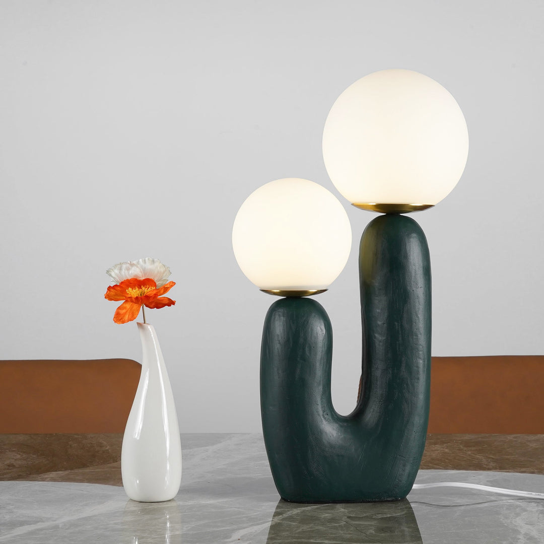Contemporary Style Table Lamp with Natural Accent | Kalsten
