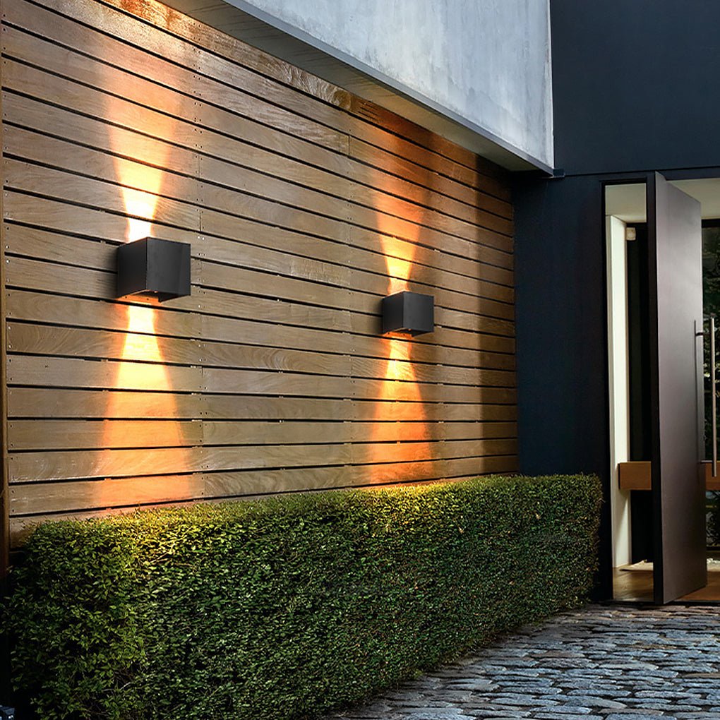 Square Waterproof Up Down Lighting Adjustable Modern Exterior Lights | Kalsten