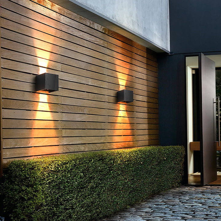 Square Waterproof Up Down Lighting Adjustable Modern Exterior Lights | Kalsten
