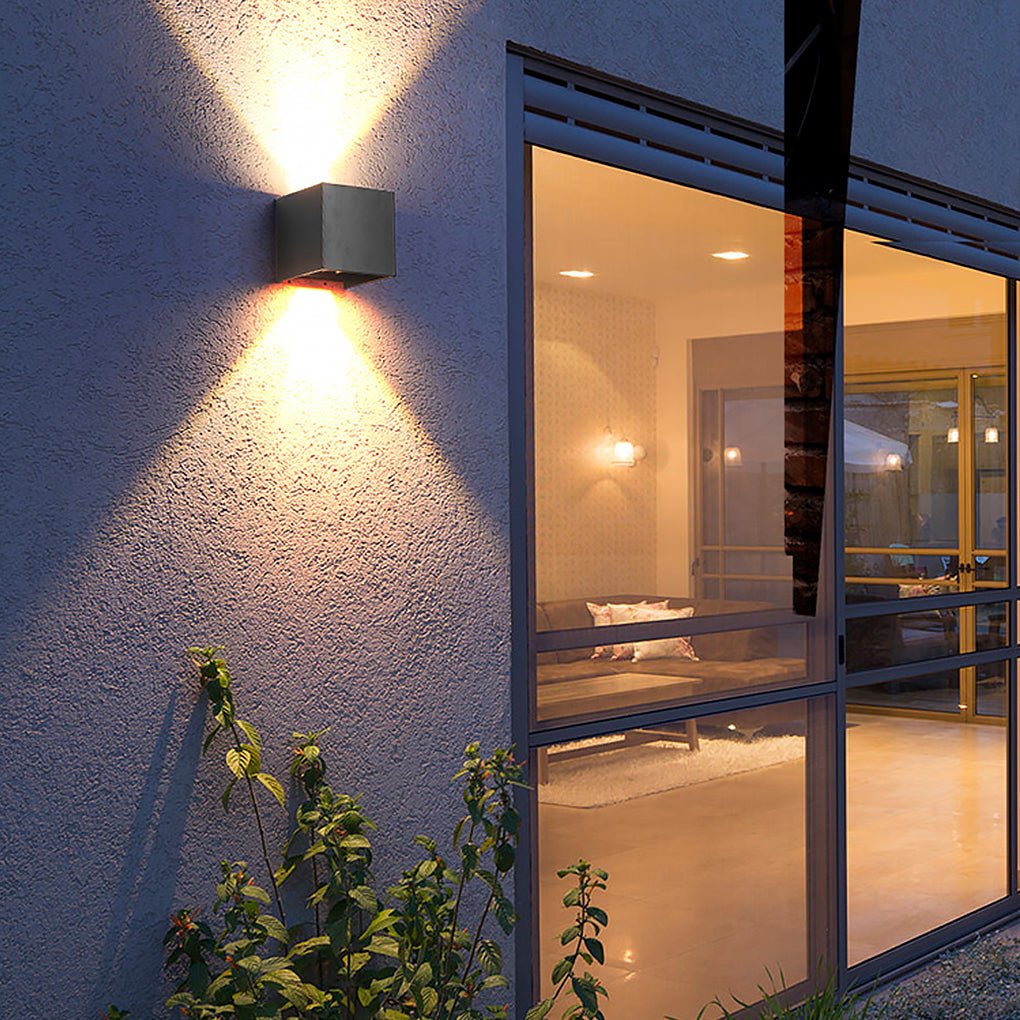 Square Waterproof Up Down Lighting Adjustable Modern Exterior Lights | Kalsten