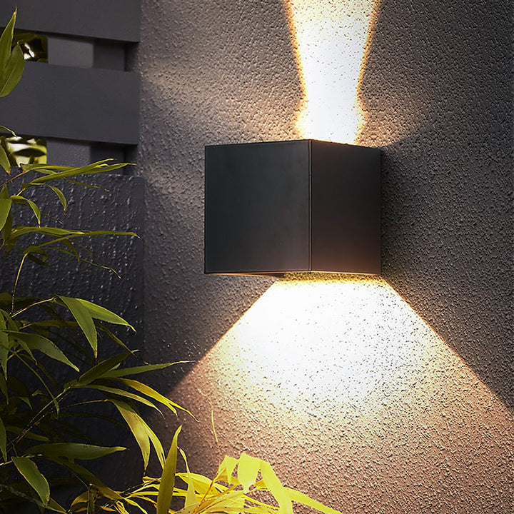 Square Waterproof Up Down Lighting Adjustable Modern Exterior Lights | Kalsten