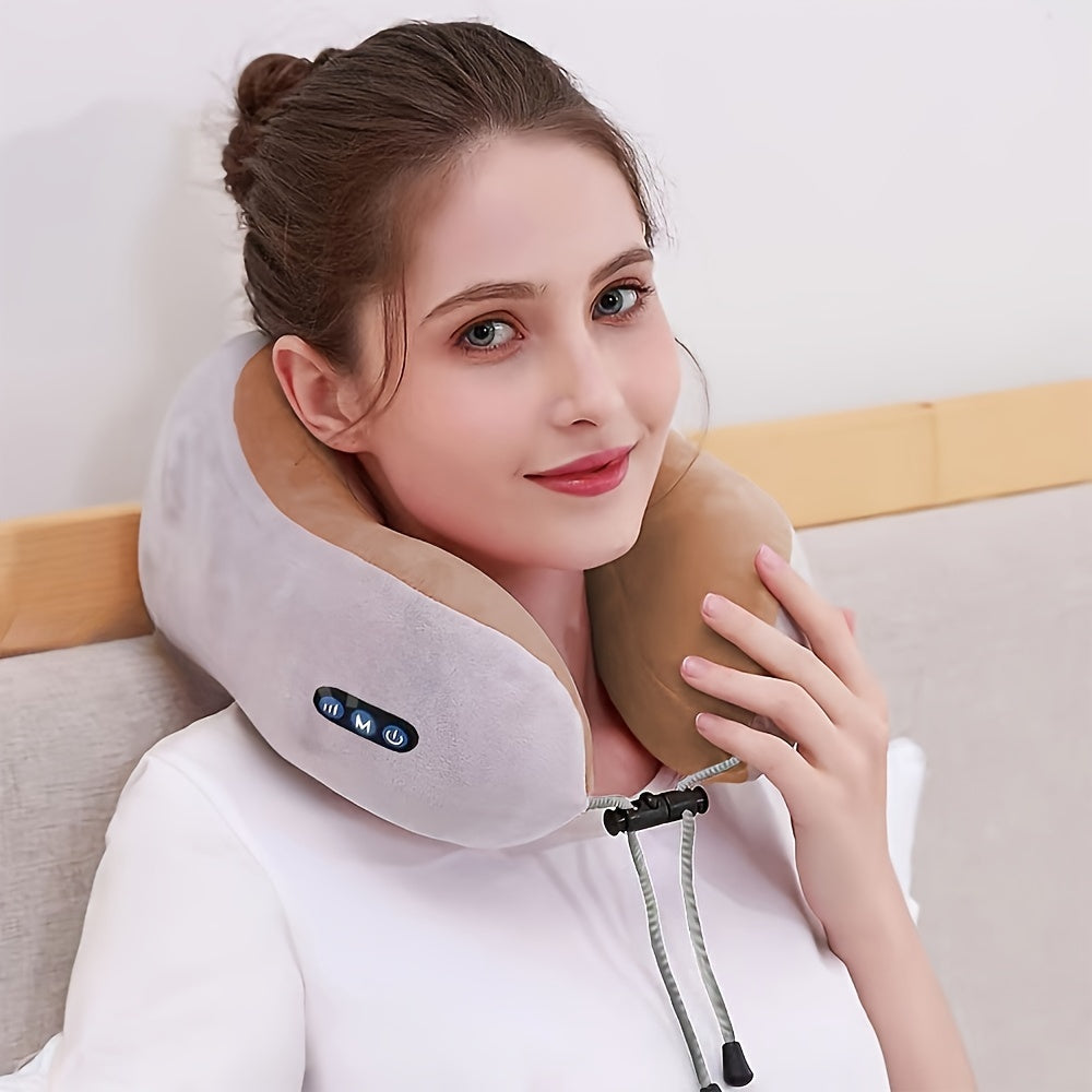 Kalsten | U-shaped Neck Pillow with Memory Foam & USB Rechargeable Heating - NeckEase Pro