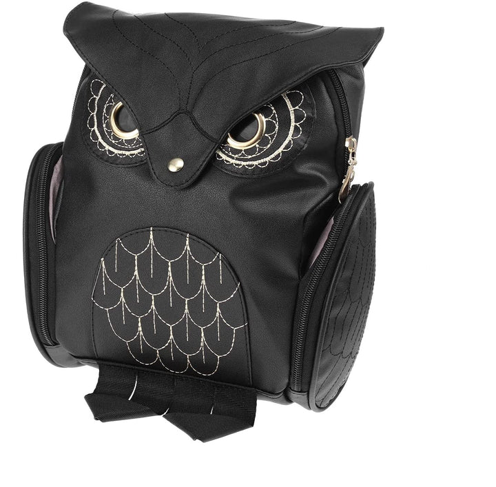 PU Leather Owl Print Backpack for Women – Multi-Pocket Design | Kalsten