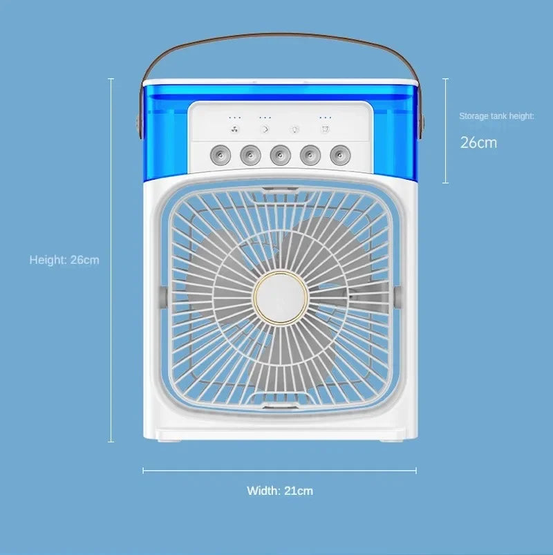 Ultra-Cooling Portable Ice Mist Fan - LED Lights - Unique Powerful Cooling | Kalsten