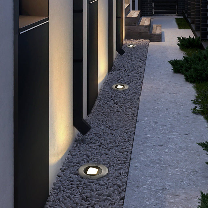Ultra-thin Waterproof Recessed Step Lights LED Ground Lighting for Stairs, Decks (IP65, 110-240V, Warm White) | Kalsten