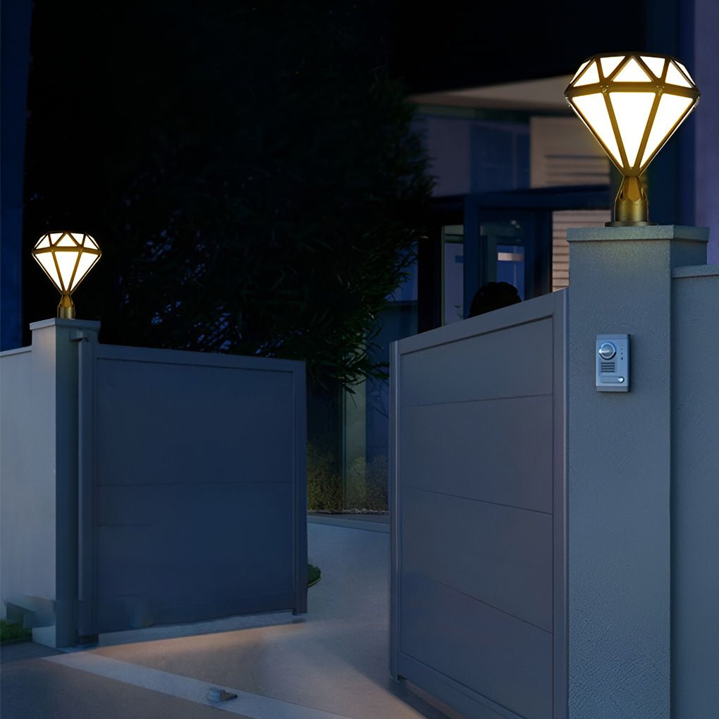 Unique Diamond-shaped LED Post Lights Outdoor Lights Waterproof Fence Post Lights | Kalsten