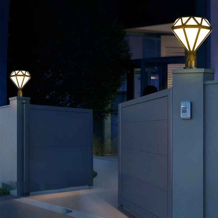 Unique Diamond-shaped LED Post Lights Outdoor Lights Waterproof Fence Post Lights | Kalsten