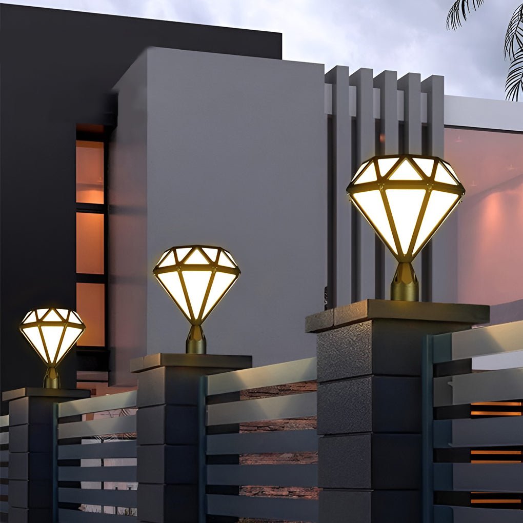 Unique Diamond-shaped LED Post Lights Outdoor Lights Waterproof Fence Post Lights | Kalsten