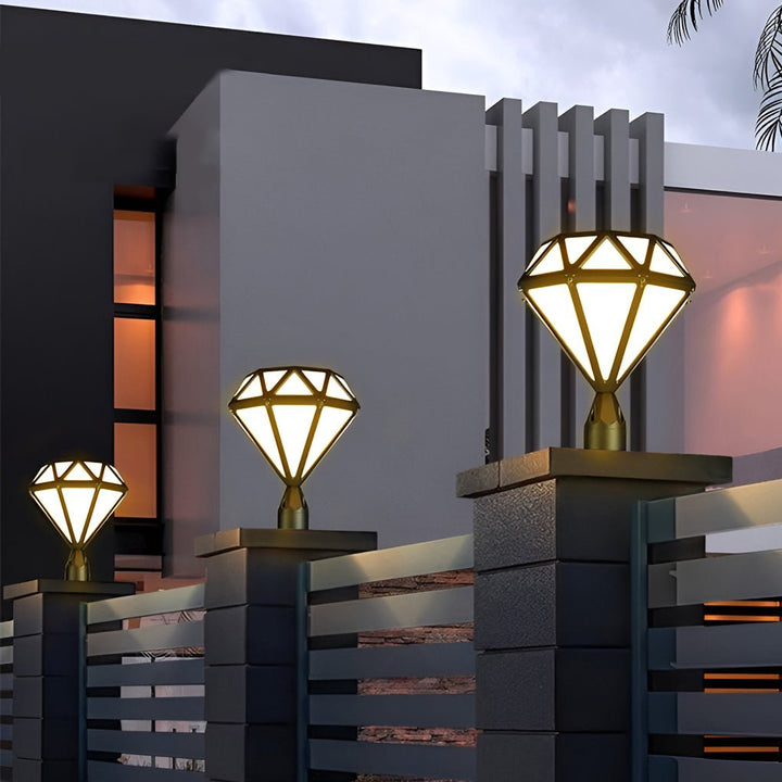 Unique Diamond-shaped LED Post Lights Outdoor Lights Waterproof Fence Post Lights | Kalsten
