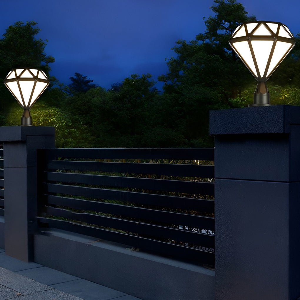 Unique Diamond-shaped LED Post Lights Outdoor Lights Waterproof Fence Post Lights | Kalsten