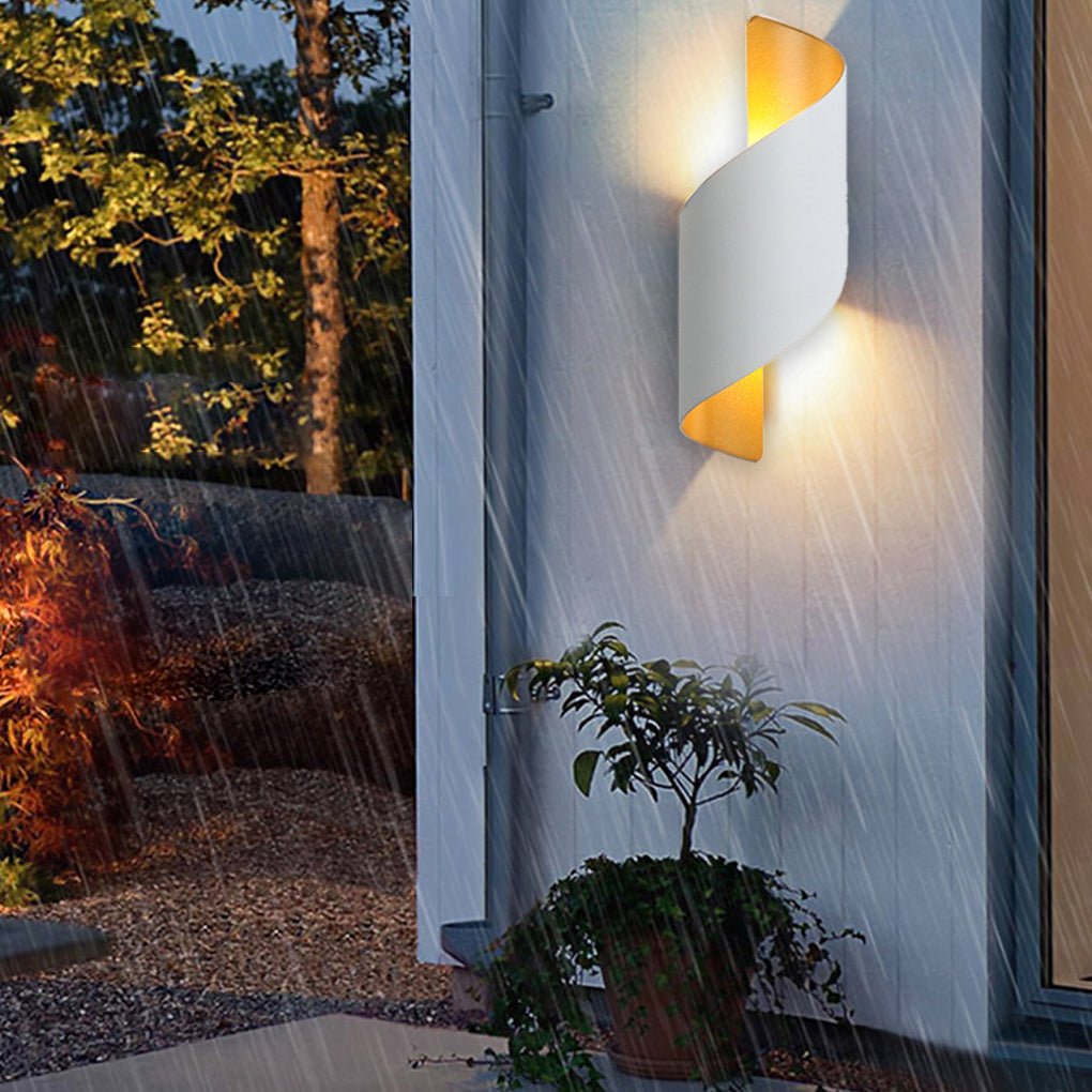 Unique Spiral Design LED Waterproof Two-way Luminous Wall Light for Aisle Balcony | Kalsten