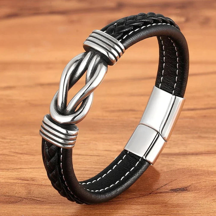 Kalsten | Unisex Eternal Love Knot Leather Bracelet