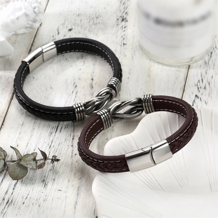 Kalsten | Unisex Eternal Love Knot Leather Bracelet