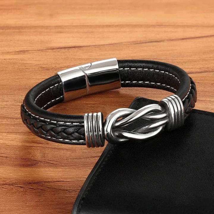 Kalsten | Unisex Eternal Love Knot Leather Bracelet