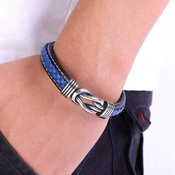 Kalsten | Unisex Eternal Love Knot Leather Bracelet