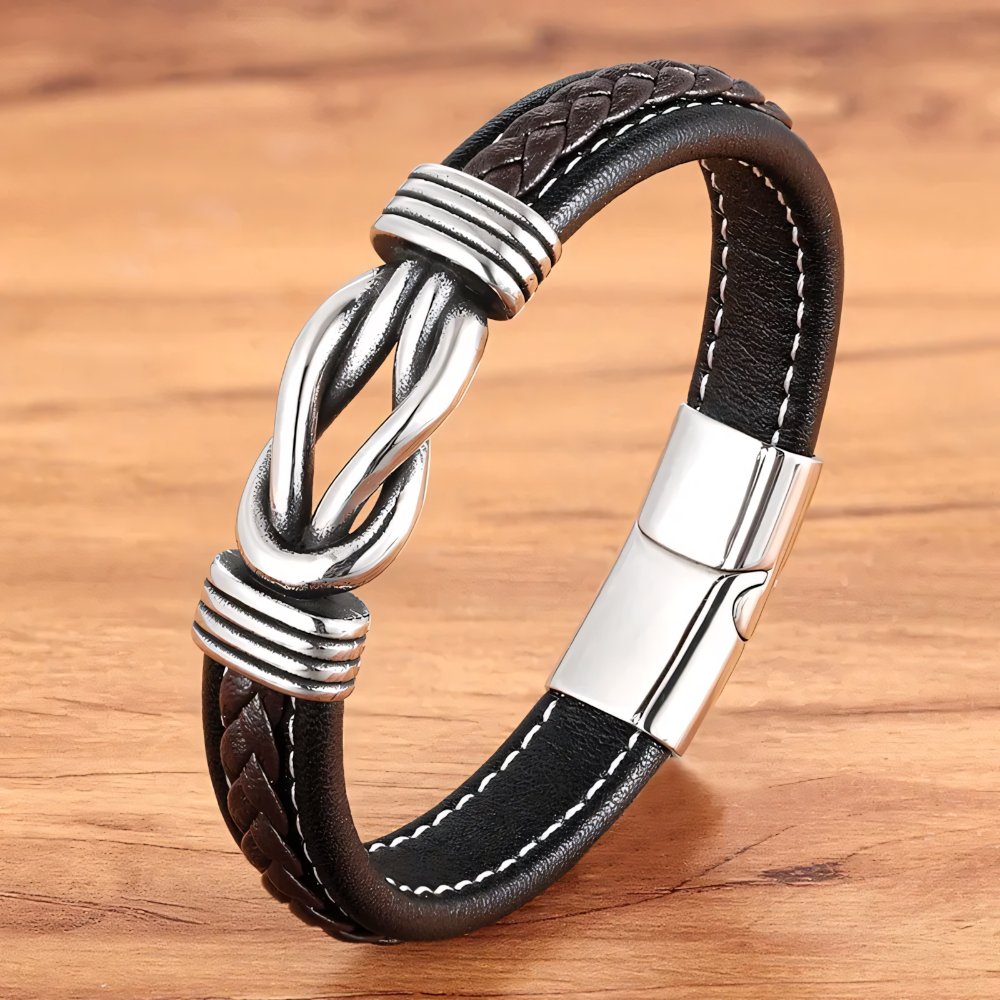 Kalsten | Unisex Eternal Love Knot Leather Bracelet