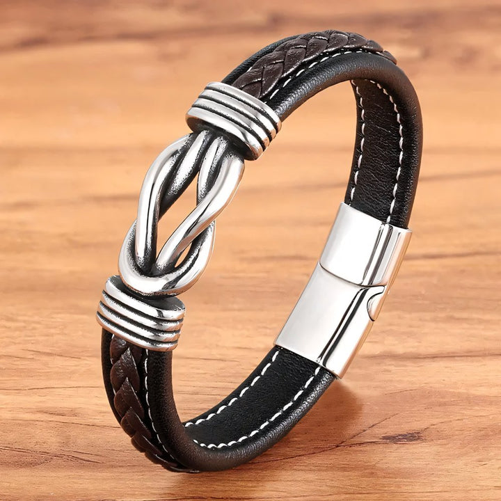 Kalsten | Unisex Eternal Love Knot Leather Bracelet