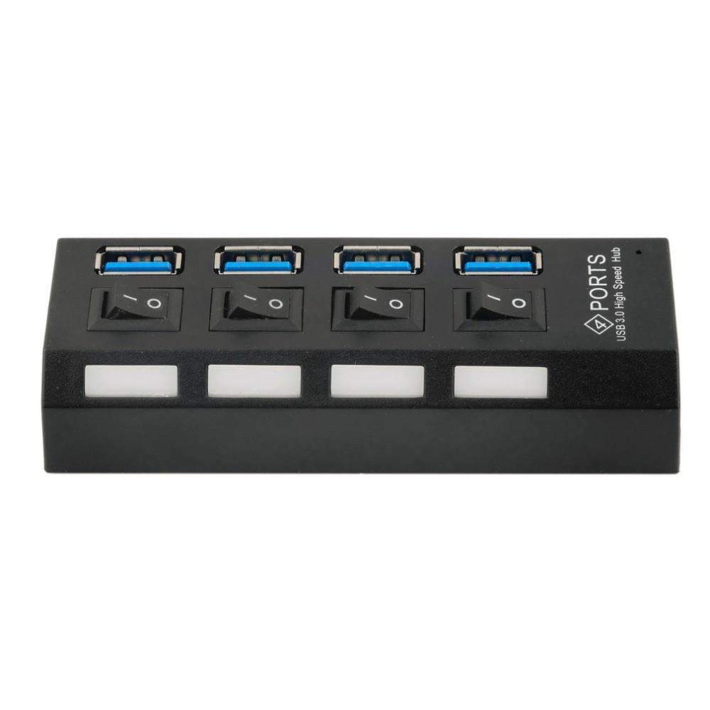 Kalsten | USB 3.0 Hub 4 Ports Super Speed 5Gbps and Hub With on/off Switch For Windows Mac OS Linux