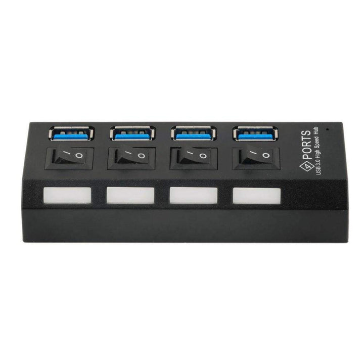 Kalsten | USB 3.0 Hub 4 Ports Super Speed 5Gbps and Hub With on/off Switch For Windows Mac OS Linux