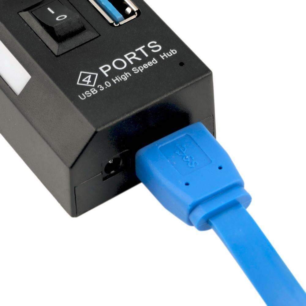 Kalsten | USB 3.0 Hub 4 Ports Super Speed 5Gbps and Hub With on/off Switch For Windows Mac OS Linux