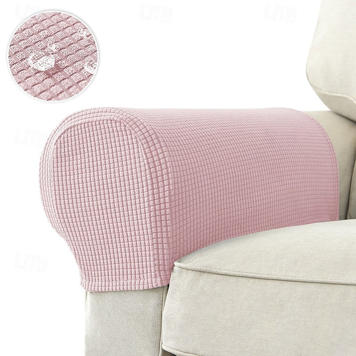 Kalsten | Stretch Armrest Covers – Spandex Covers for Chairs & Armchairs, Set of 2, Bordeaux