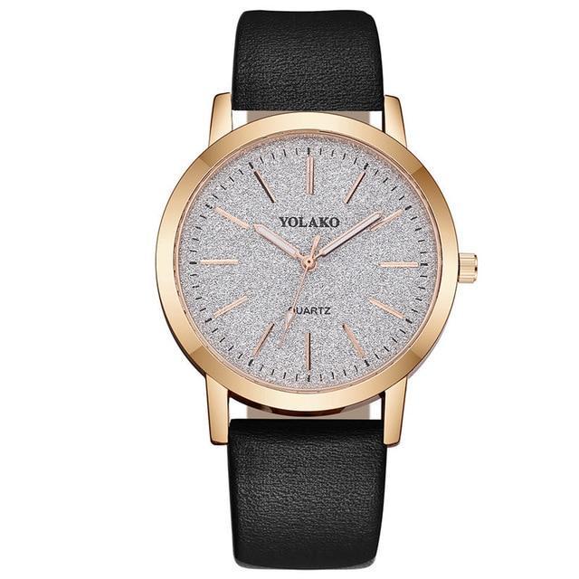 Kalsten | IcoolGadgets High Quality Fashion Womens Ladies Simple Watches Geneva Faux Leather Analog Quartz Wrist Watch clock saat Gift
