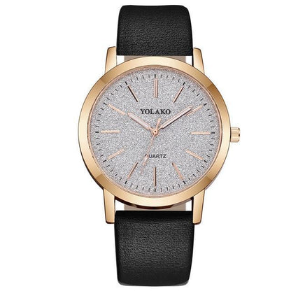 Kalsten | IcoolGadgets High Quality Fashion Womens Ladies Simple Watches Geneva Faux Leather Analog Quartz Wrist Watch clock saat Gift