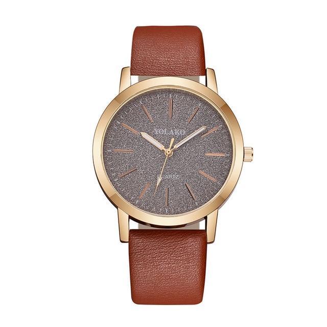 Kalsten | IcoolGadgets High Quality Fashion Womens Ladies Simple Watches Geneva Faux Leather Analog Quartz Wrist Watch clock saat Gift