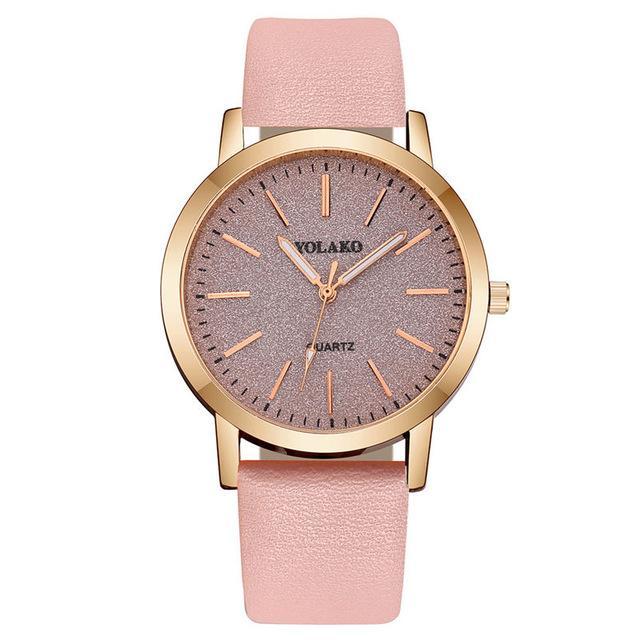 Kalsten | IcoolGadgets High Quality Fashion Womens Ladies Simple Watches Geneva Faux Leather Analog Quartz Wrist Watch clock saat Gift