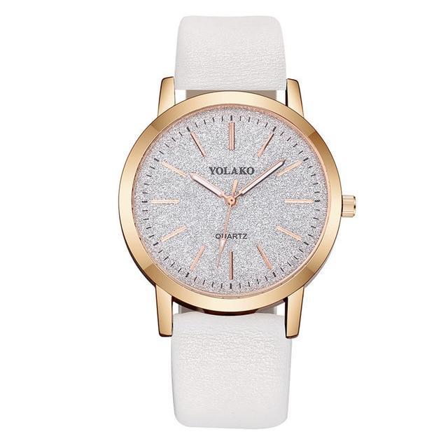 Kalsten | IcoolGadgets High Quality Fashion Womens Ladies Simple Watches Geneva Faux Leather Analog Quartz Wrist Watch clock saat Gift