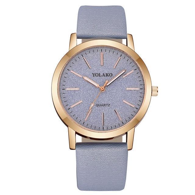 Kalsten | IcoolGadgets High Quality Fashion Womens Ladies Simple Watches Geneva Faux Leather Analog Quartz Wrist Watch clock saat Gift