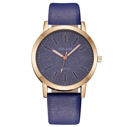 Kalsten | IcoolGadgets High Quality Fashion Womens Ladies Simple Watches Geneva Faux Leather Analog Quartz Wrist Watch clock saat Gift