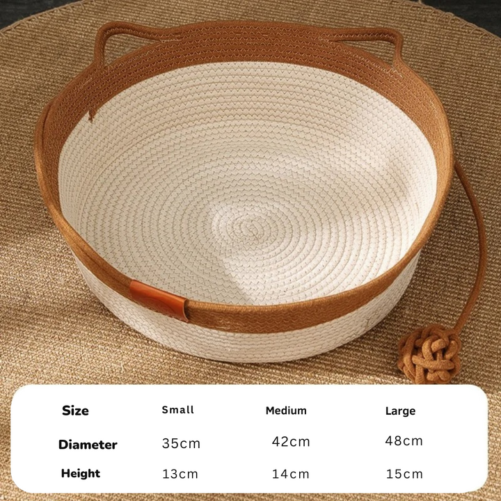 Hand-woven Cotton Rope Cat Bed Kalsten