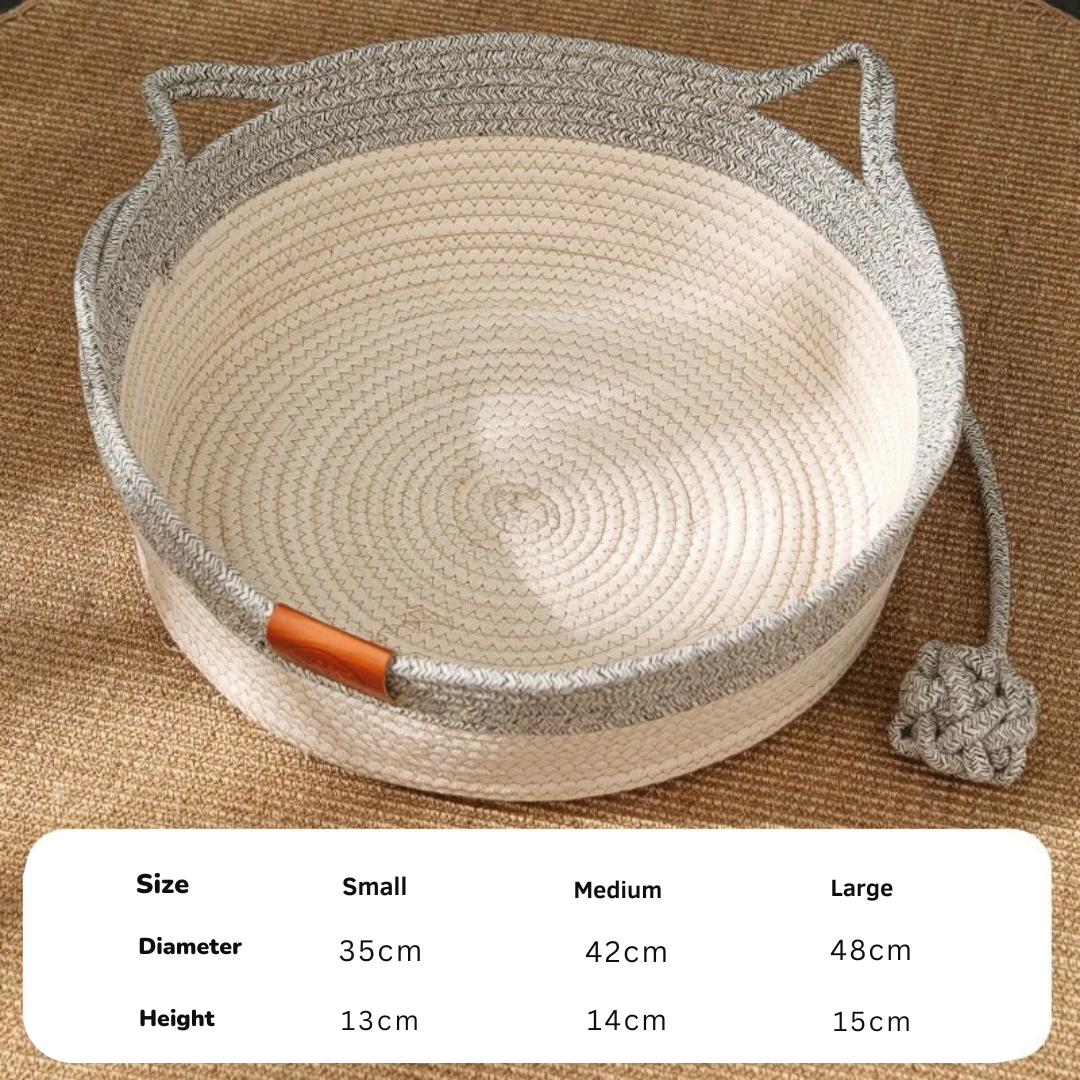 Hand-woven Cotton Rope Cat Bed Kalsten