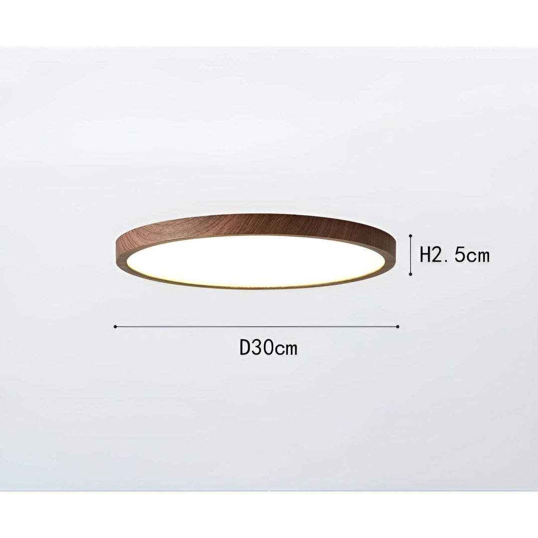 GrainGlow Light - Modern Ultra-Thin Wood Ceiling Light | Kalsten