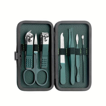 Skanto | Stainless Steel Grooming Set | 7, 13, or 24-Piece Set for Home or Travel Manicure & Pedicure