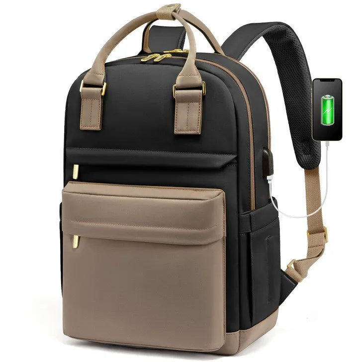 BowLift | Women’s Waterproof Laptop Backpack with USB Charging – Stylish 17-Inch Work, School & Travel Bag