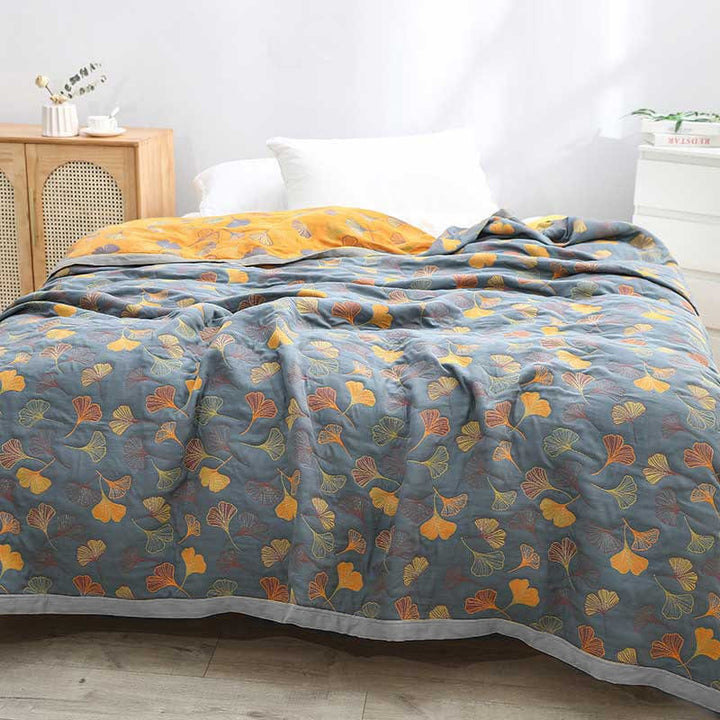 Luxurious Duvet with Elegant Leaf Pattern – Premium Cotton Kalsten