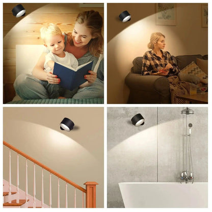 Skanto | Battery-Powered Wall Lamp | Rechargeable, 360° Adjustable & Wireless for Modern Interiors