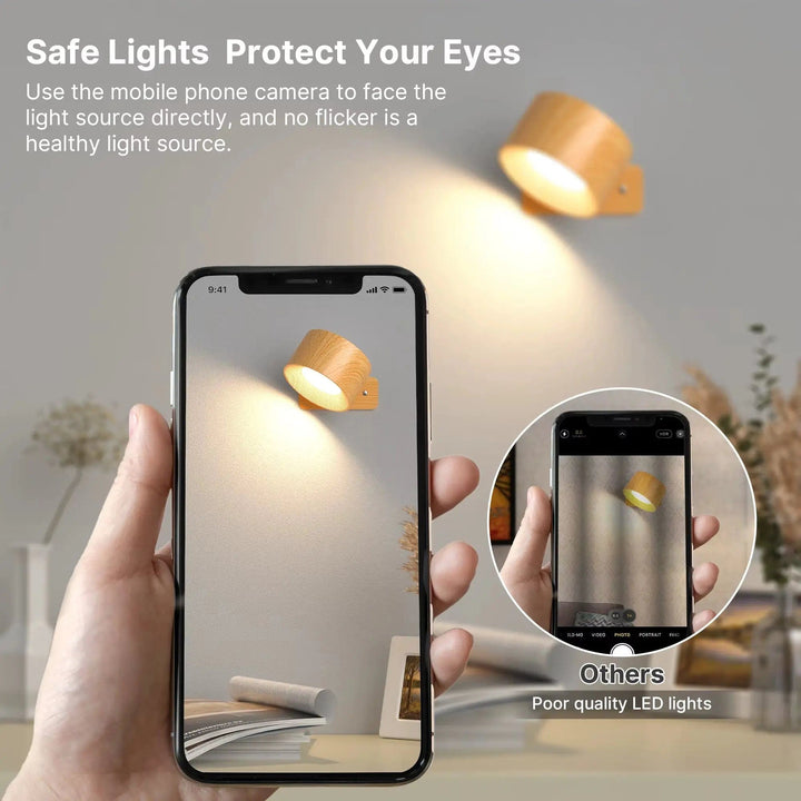 Rechargeable Battery Wall Lamp – 360° Adjustable